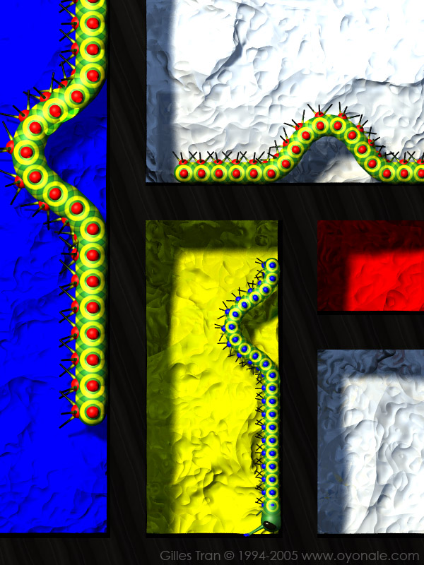 Les chenilles Mondrian