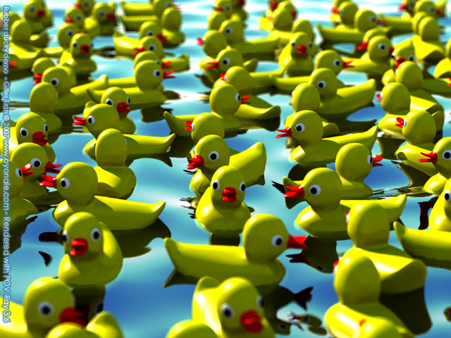 Rubber ducky demo (POV-Ray)