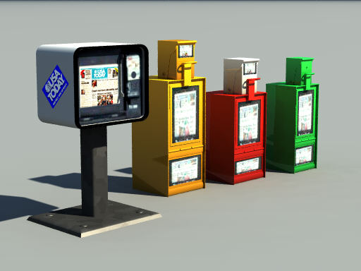 Newspaper vending machines