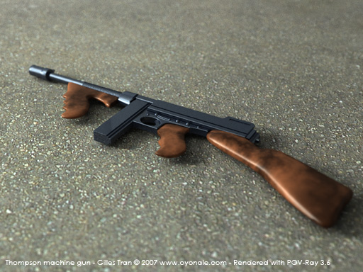 Demo Thompson submachine gun (POV-Ray)