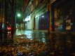 Rain on Tolbiac street