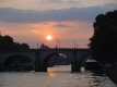 Sunset on Seine river